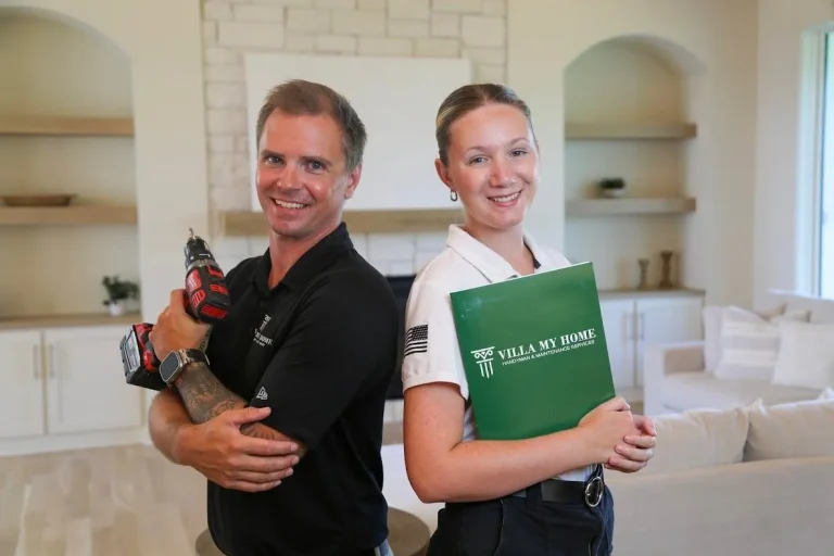 Josie and Justin from Villa My Home providing reliable handyman services in Omaha NE, trusted handyman experts for home repair and maintenance. Commercial handyman Omaha businesses trust. Villa My Home provides fast repairs, maintenance plans, and tenant improvements for offices and retail spaces.