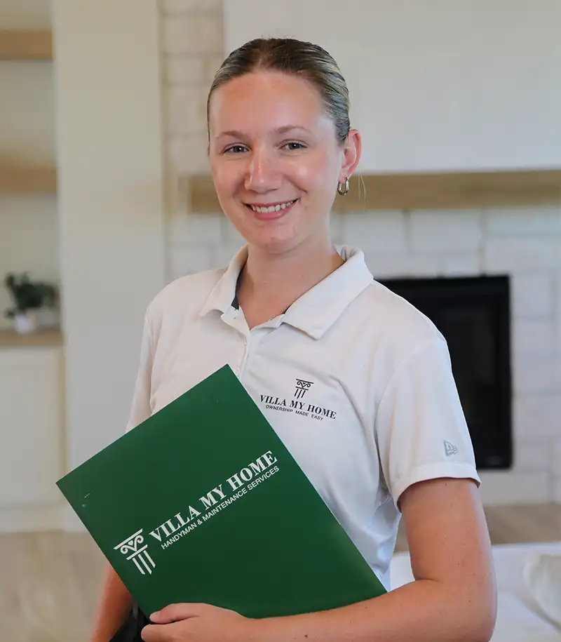 Josie Dvorak, concierge at Villa My Home, managing client communication and customer service for handyman services in Omaha NE.