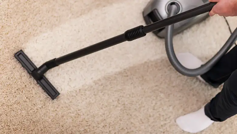 Handyman cleaning after work