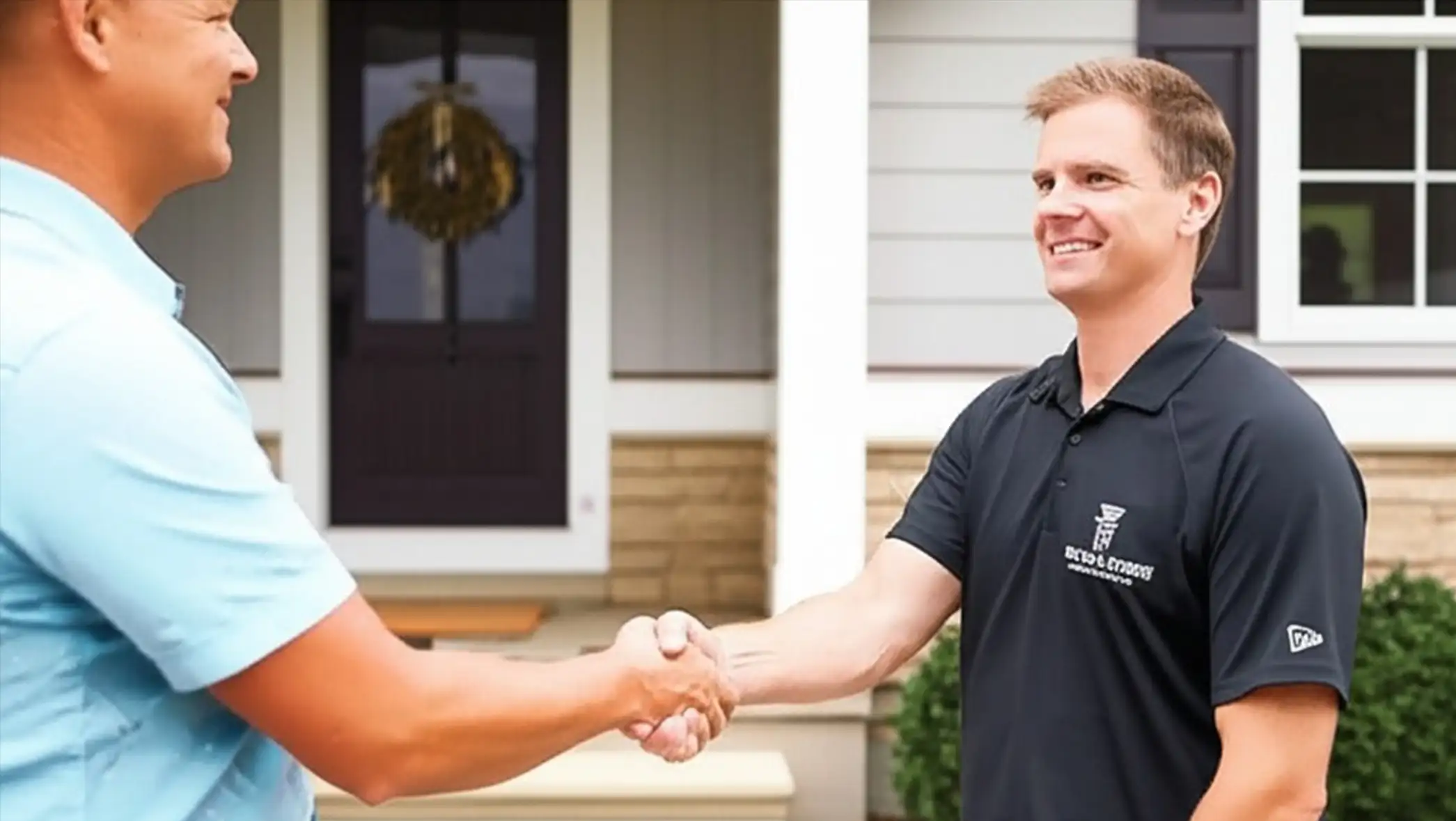 Our technician shaking hands with a client. How Much Does a Handyman Cost in Omaha?