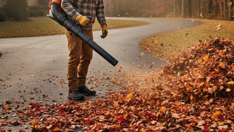 Leaf blowing services