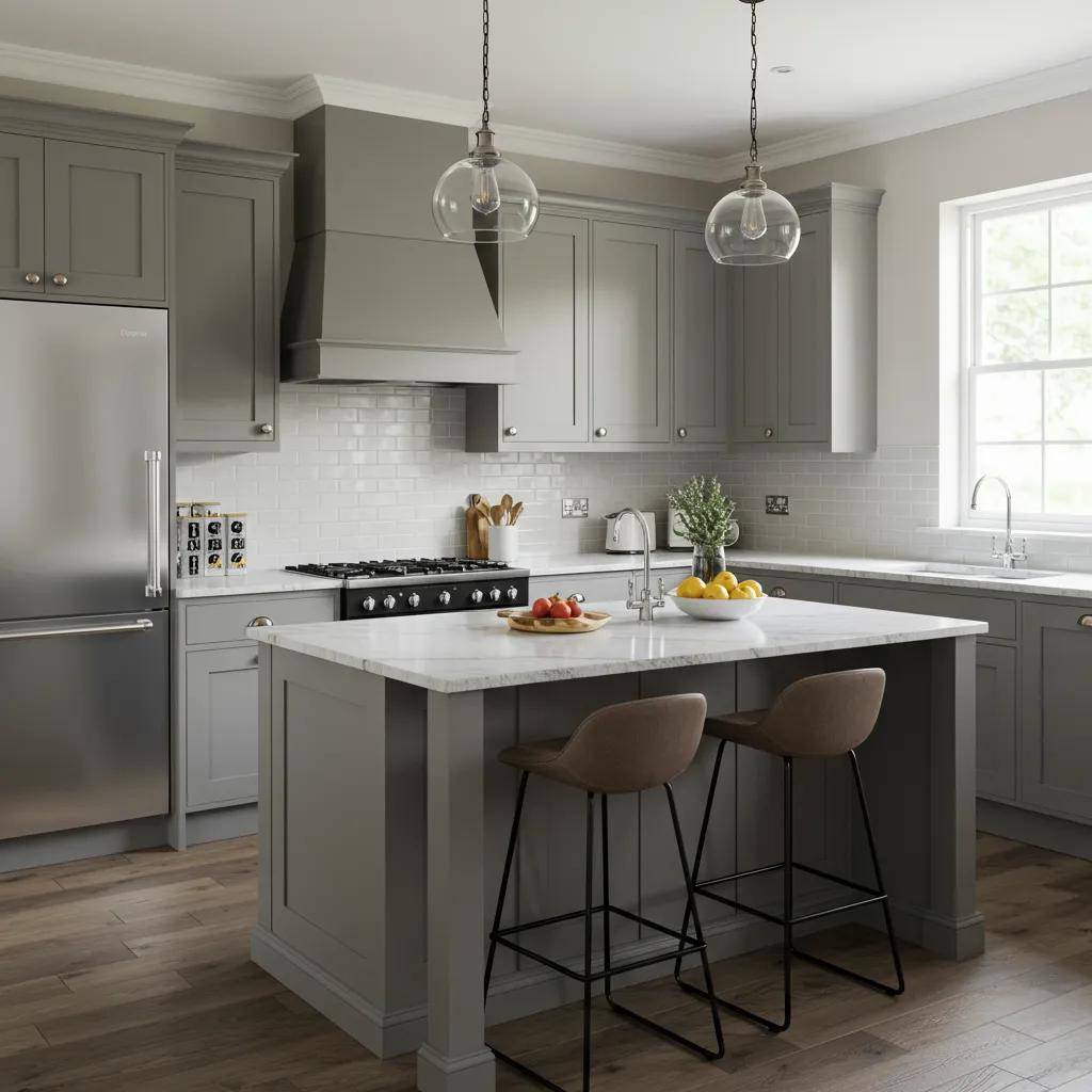 Modern kitchen remodel with sleek cabinets and stylish island